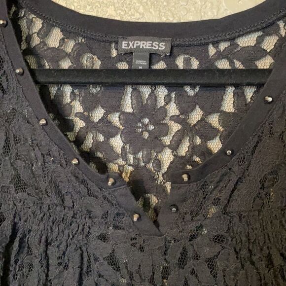 Express black lace studded tanktop size M - Picture 4 of 7